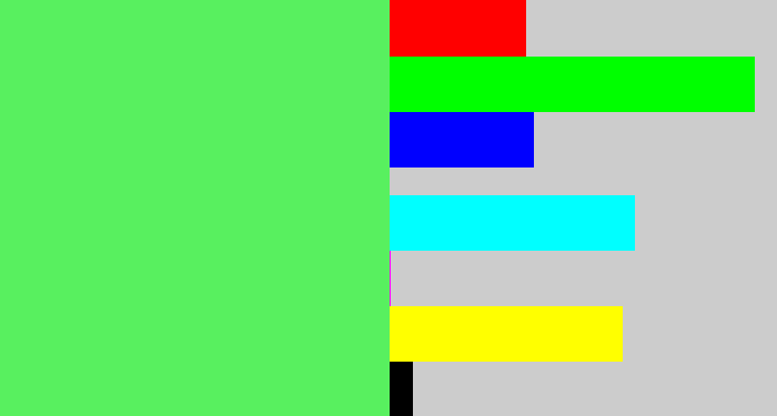 Hex color #58f05f - light bright green