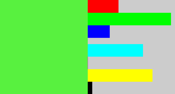 Hex color #58f13f - light neon green