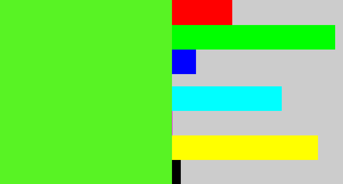 Hex color #58f324 - toxic green