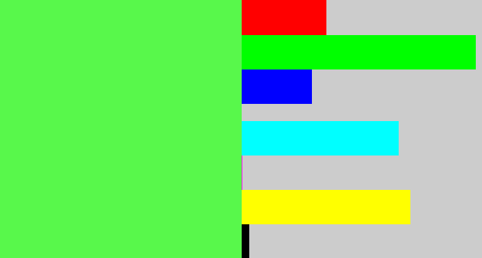 Hex color #58f84b - light neon green