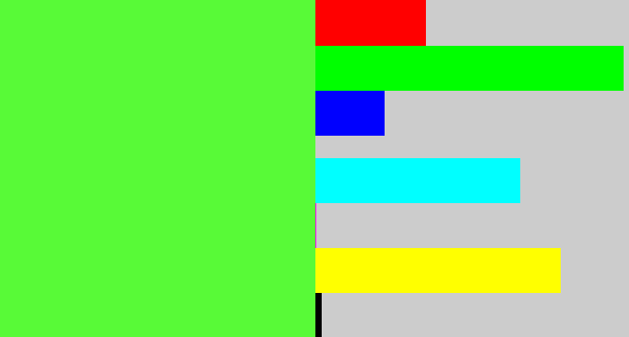 Hex color #58fa37 - light neon green