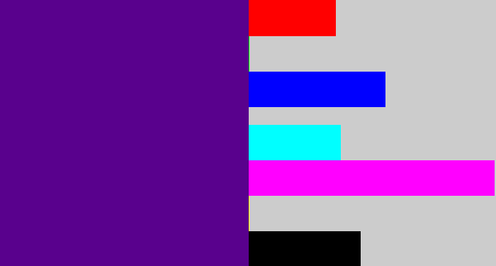 Hex color #59018d - royal purple