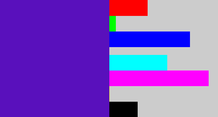 Hex color #5910bc - violet blue