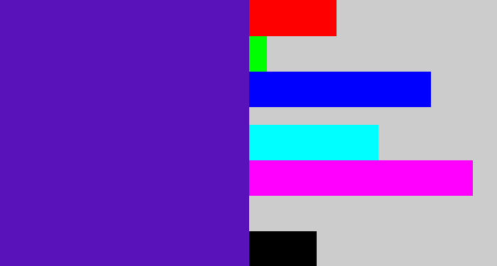Hex color #5912ba - violet blue