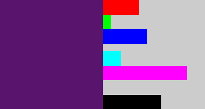Hex color #59146d - royal purple