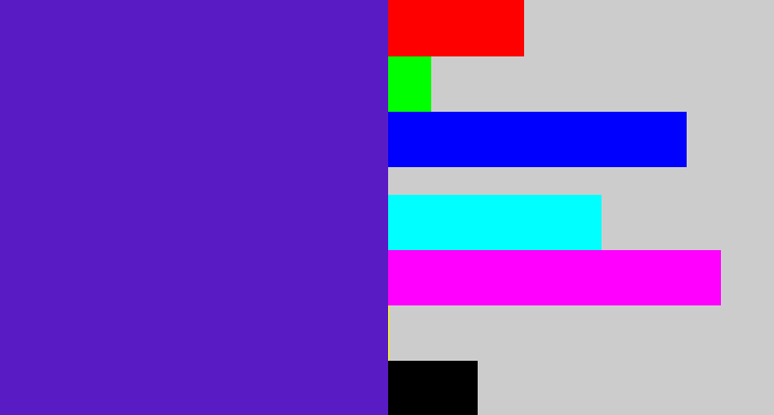 Hex color #591bc4 - purple/blue