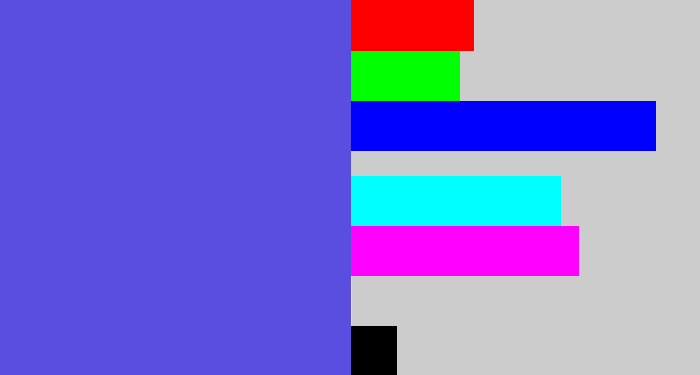 Hex color #594edf - warm blue