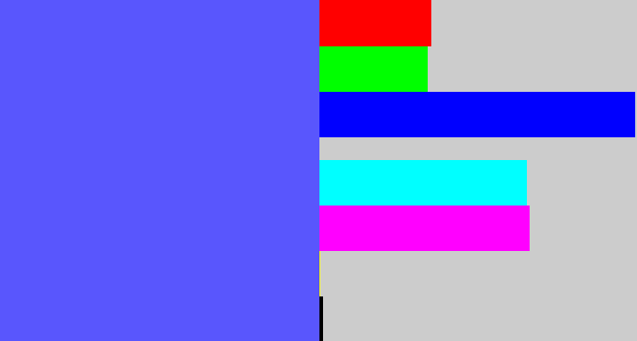 Hex color #5956fd - purpleish blue