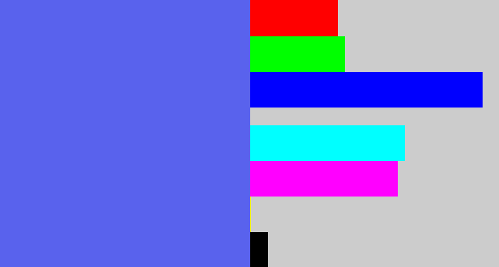 Hex color #5962ed - warm blue