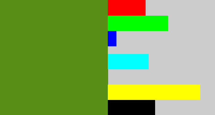 Hex color #598f14 - sap green