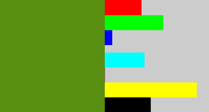 Hex color #599011 - sap green