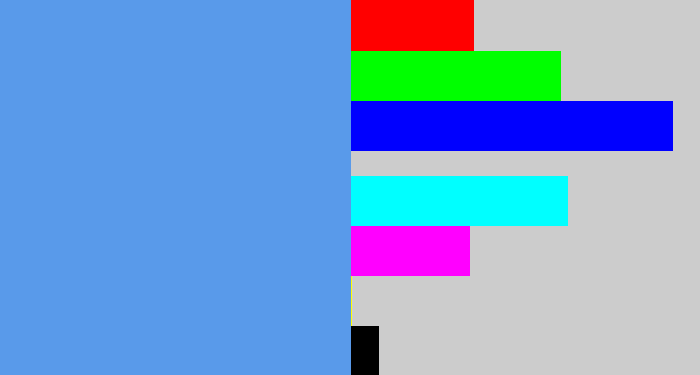 Hex color #599aea - soft blue