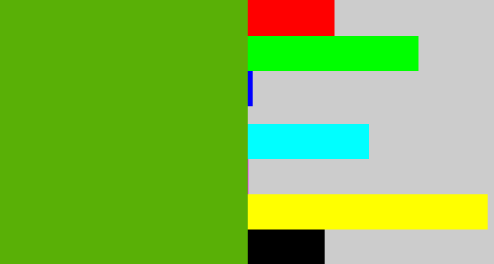 Hex color #59b006 - kermit green