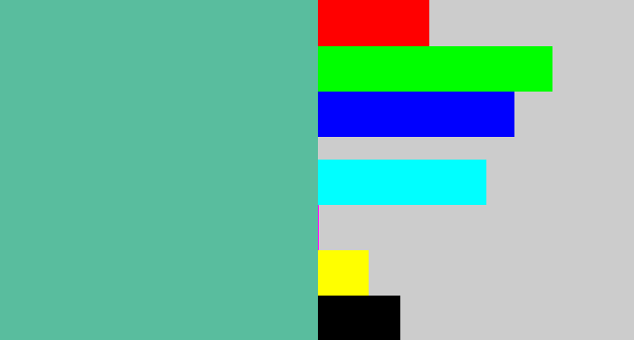 Hex color #59bd9e - greeny blue