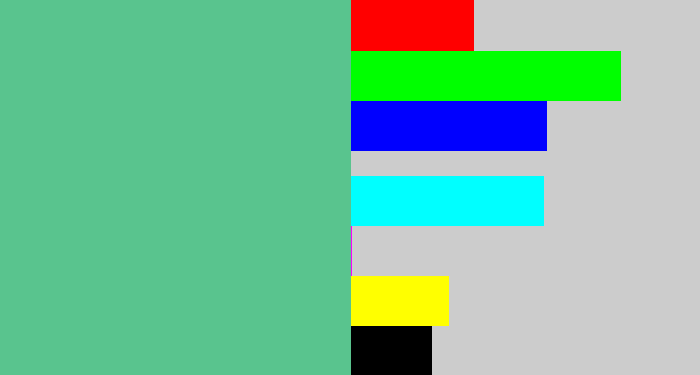 Hex color #59c48e - greeny blue