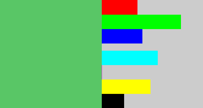 Hex color #59c666 - boring green