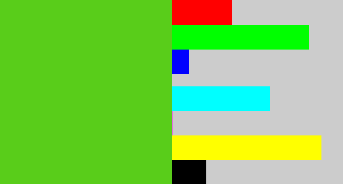 Hex color #59cd1a - green apple