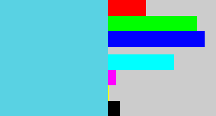 Hex color #59d2e3 - lightblue