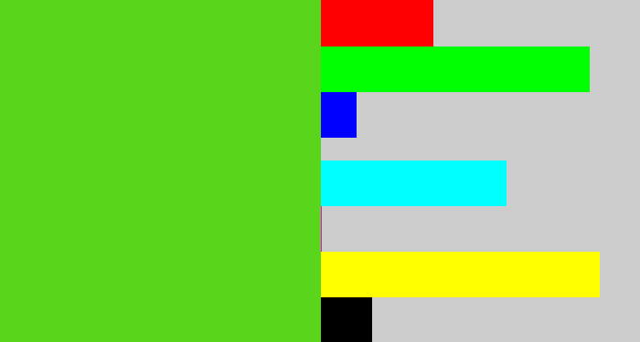 Hex color #59d51c - green apple