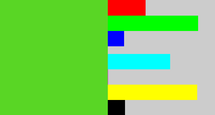 Hex color #59d625 - green apple