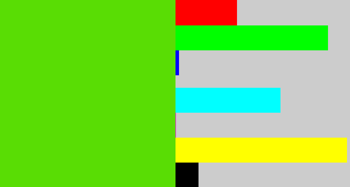 Hex color #59dd04 - green apple