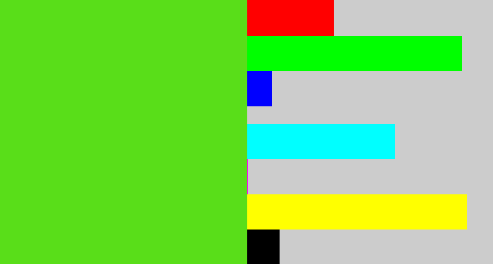 Hex color #59de19 - green apple