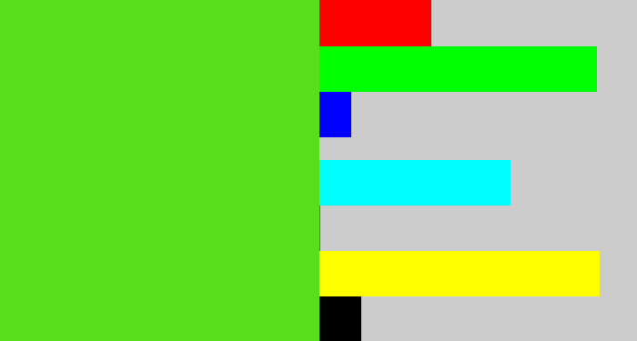 Hex color #59de1a - green apple