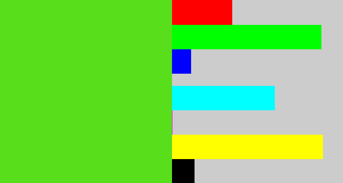 Hex color #59de1b - green apple