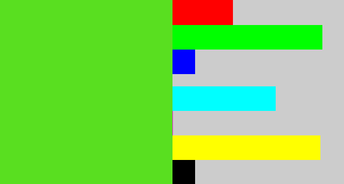 Hex color #59df20 - green apple