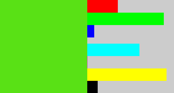 Hex color #59e115 - green apple