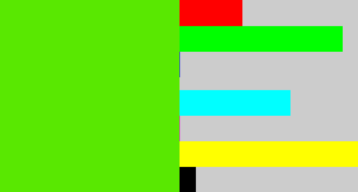 Hex color #59e801 - bright lime green