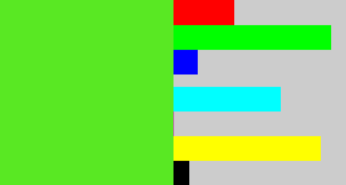 Hex color #59e823 - green apple
