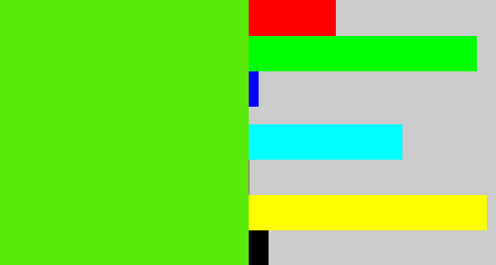 Hex color #59ea0a - bright lime green