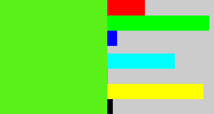 Hex color #59f117 - green apple