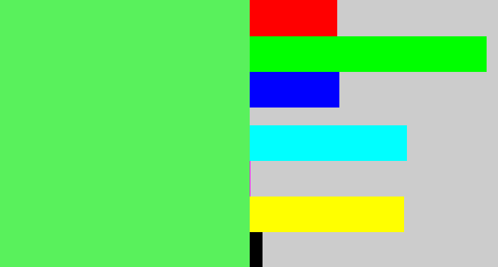 Hex color #59f15c - light bright green