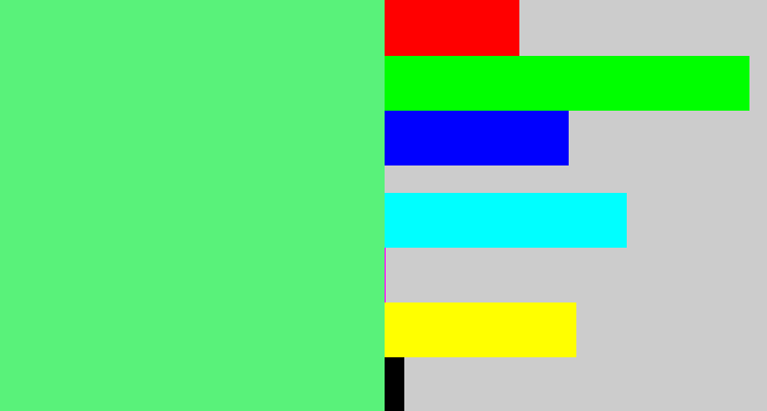 Hex color #59f27a - lightgreen
