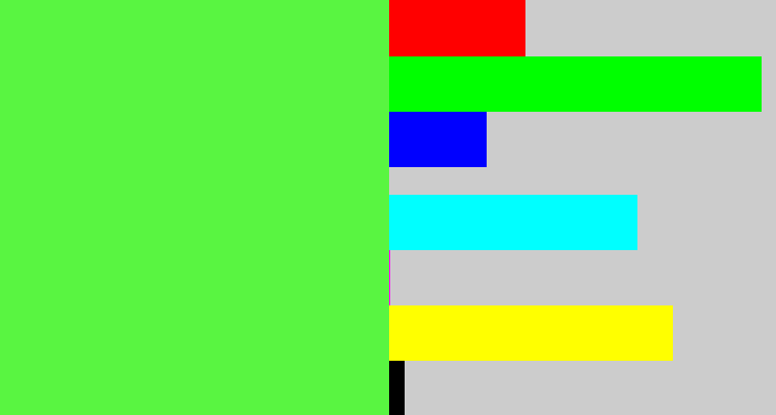 Hex color #59f541 - light neon green