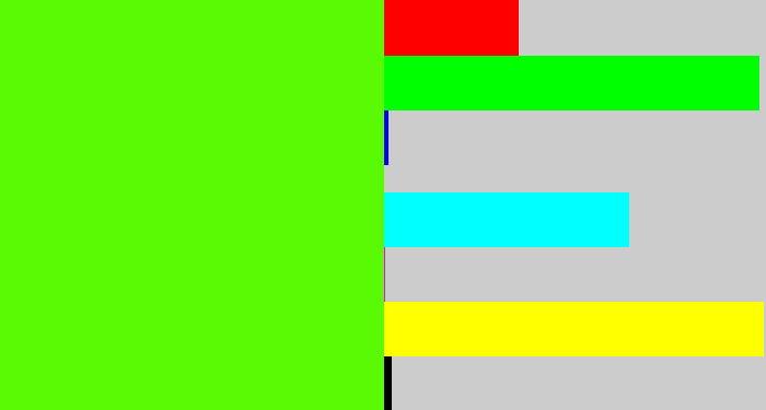 Hex color #59fa03 - bright lime green
