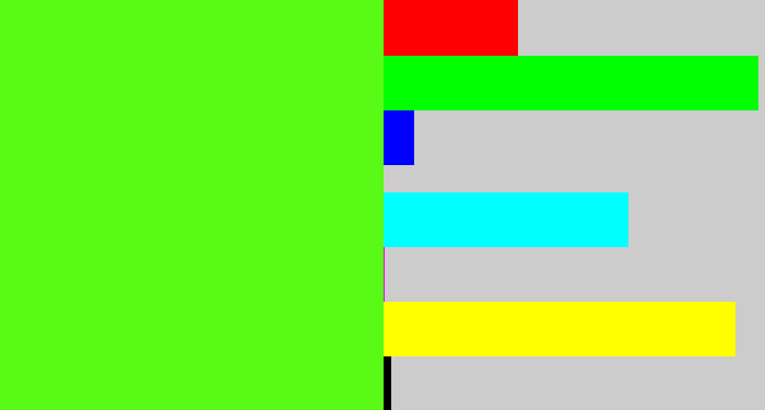 Hex color #59fa15 - bright lime green