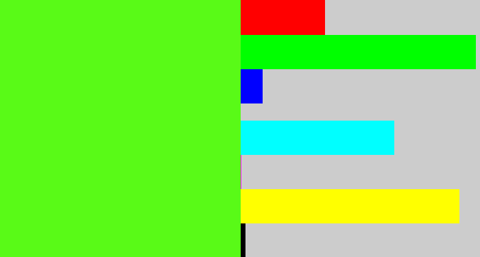 Hex color #59fa17 - bright lime green