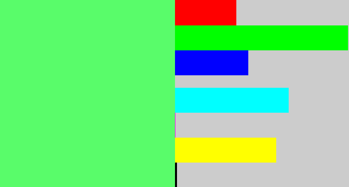 Hex color #59fc6a - light bright green
