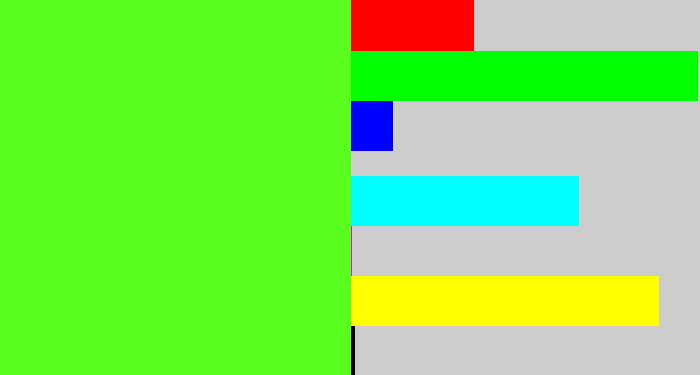 Hex color #59fd1e - bright lime green