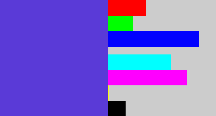 Hex color #5a3ad7 - blurple