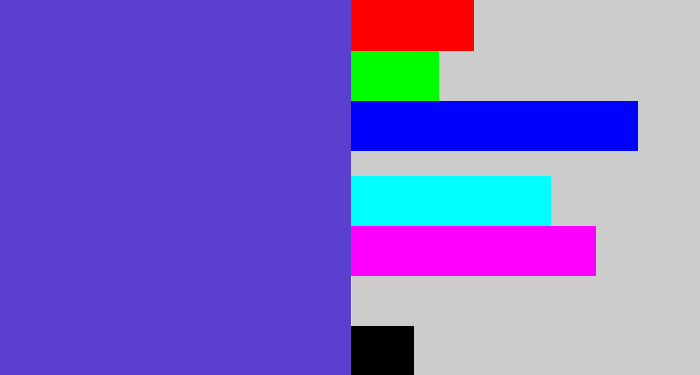 Hex color #5a3fd0 - blurple