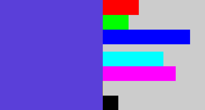 Hex color #5a3fd9 - blurple