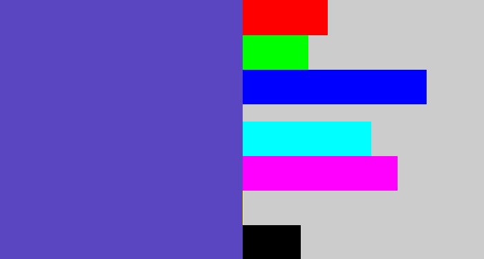 Hex color #5a46c1 - bluey purple