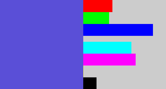 Hex color #5a4fd7 - warm blue