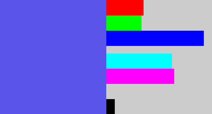 Hex color #5a54eb - purpleish blue