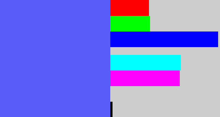 Hex color #5a5cf9 - purpleish blue