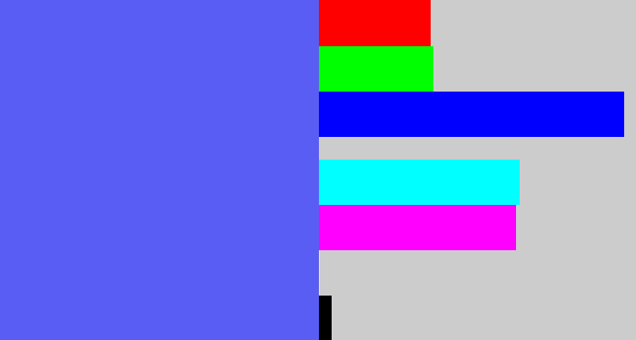 Hex color #5a5df4 - warm blue
